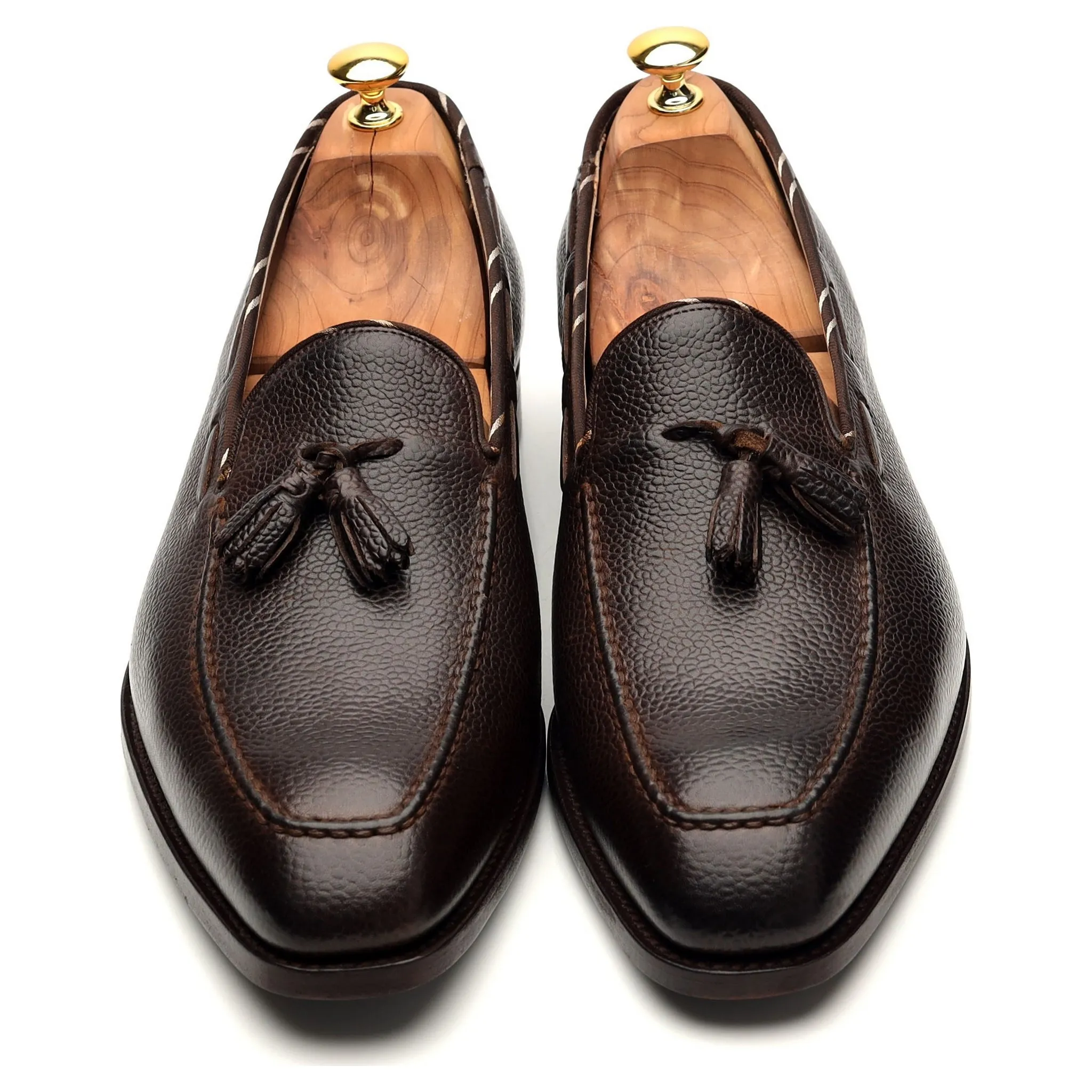 'Moxham 2' Dark Brown Leather Tassel Loafer UK 11 US 12